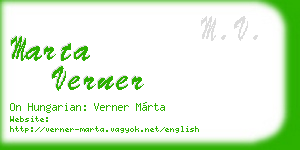 marta verner business card
