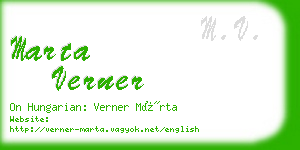 marta verner business card